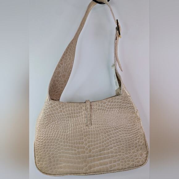 Delmar Patent Leather Italian Cream Shoulder Bag NWT | 25129 - Picture 2 of 10